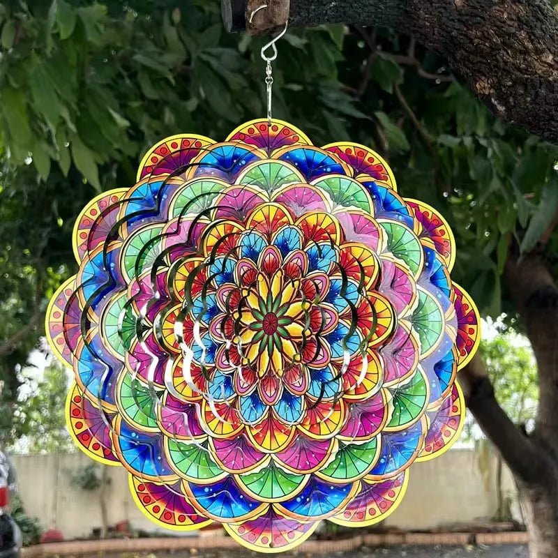 🎉🎐 3D Rotating Wind Chime – Kinetic Hanging Wind Spinner for Garden, Balcony & Outdoor Decor