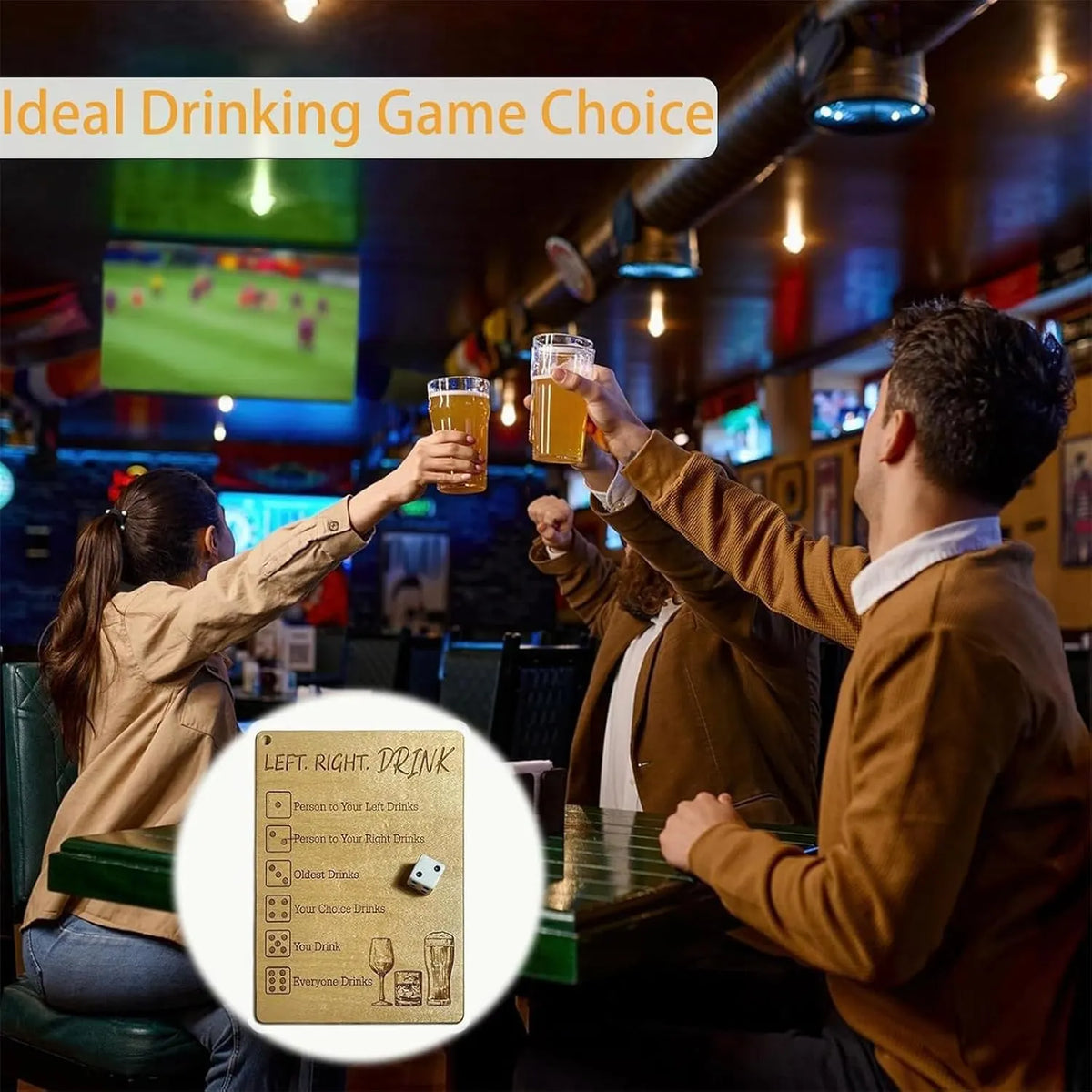 Left Right Drink Drinking Game- Adult Drinking Game Left Right Center