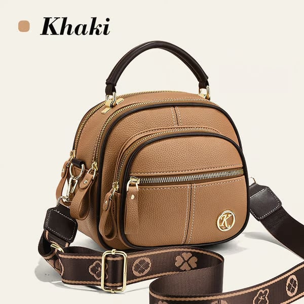 Multifunctional Compartments Adjustable Leather Crossbody Bag