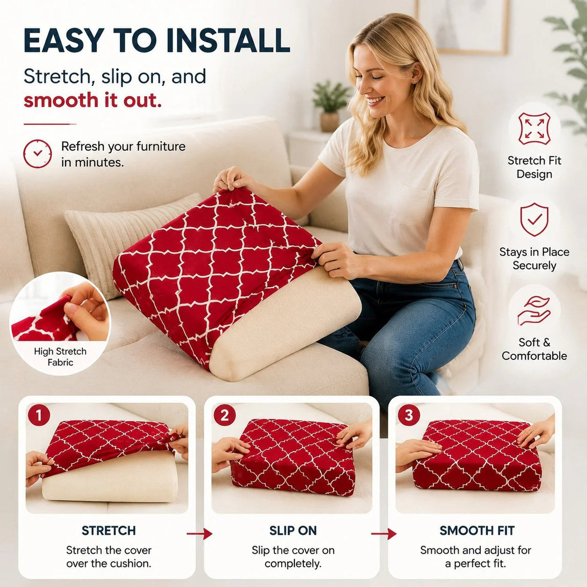 🔥HOT SALE🔥🛋️ Outdoor Patio Sofa Cushion Covers 🔥Free Shipping Worldwide