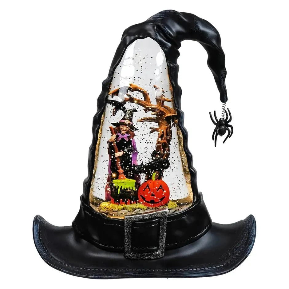 🔥 HOT SALE 🔥🧙Witches Hat Lighted Water Lantern With Swirling Glitter