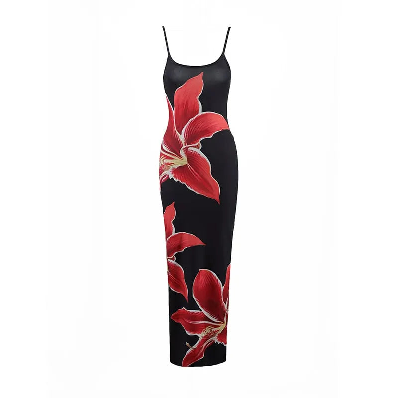 Floral Print Sexy Slim Fit Maxi Dress🌺Buy 2 Free Shipping