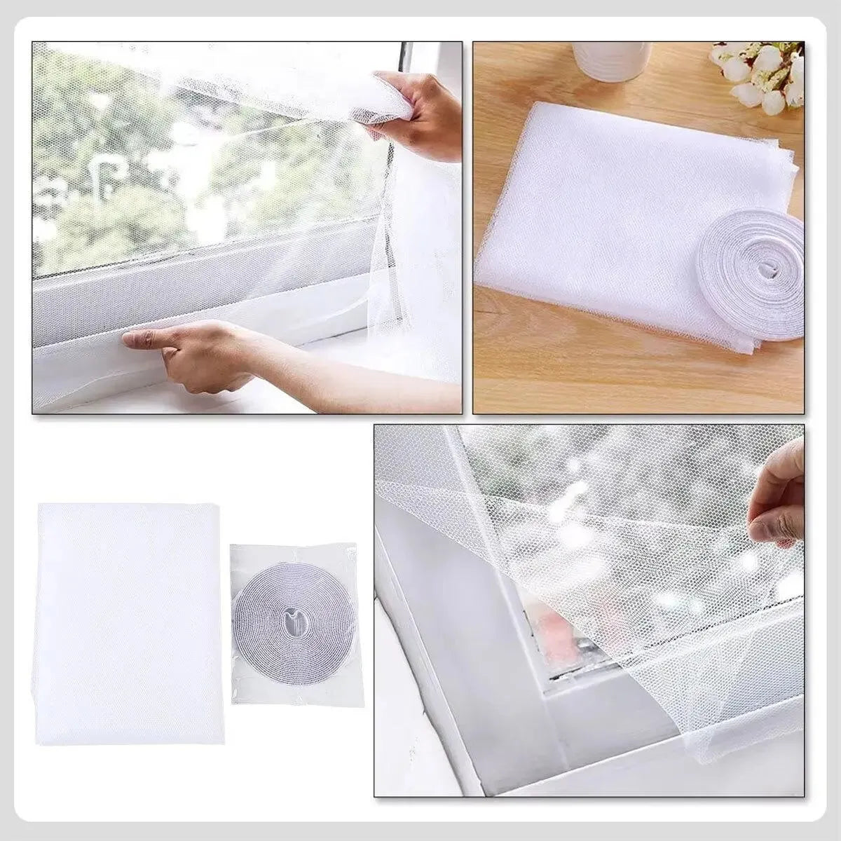 🔥HOT SALE🔥Self-adhesive Window Mesh Screen 🦟Anti Mosquito Insect Pet Proof Window Netting