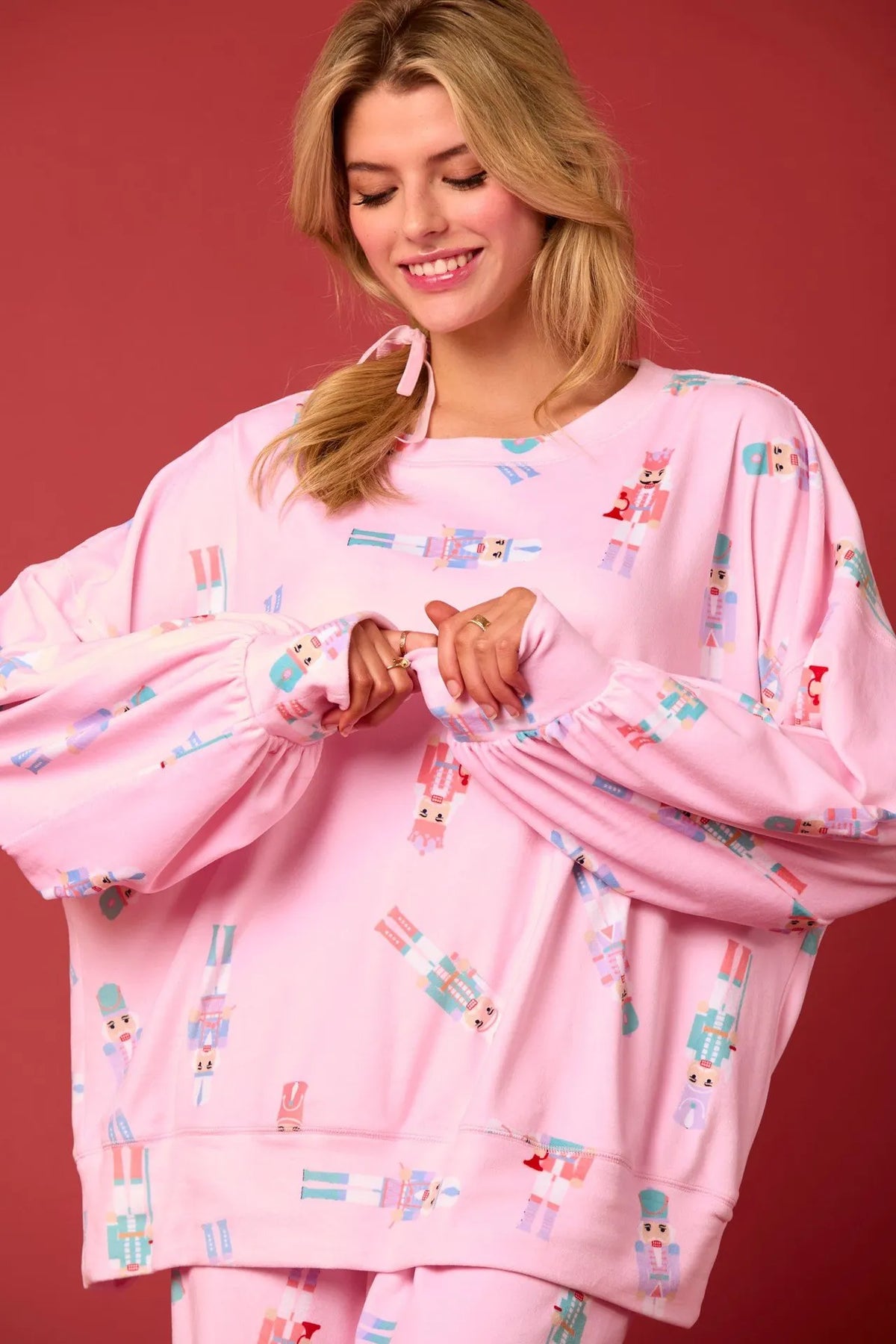 CHRISTMAS TREES AND BOWS PAJAMA SET