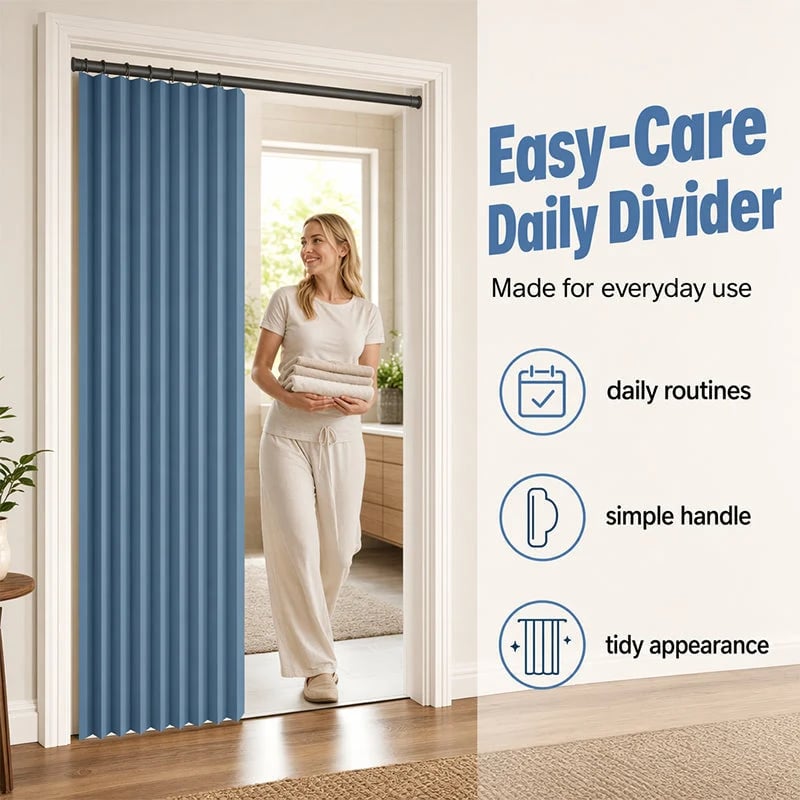 🔥 HOT SALE 🔥⏰🔥LIMITED TIME 49% OFF! ⭐No-Drill Magnetic Accordion Door Curtain