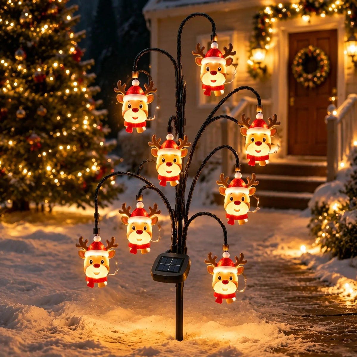 🎉⏳ Last Day 49% OFF – 🎄Solar Christmas Character Pathway Stake Light Collection | 5 Festive Designs with Warm White LEDs, Automatic Dusk-to-Dawn Lighting & Easy Ground-Stake Setup ✨