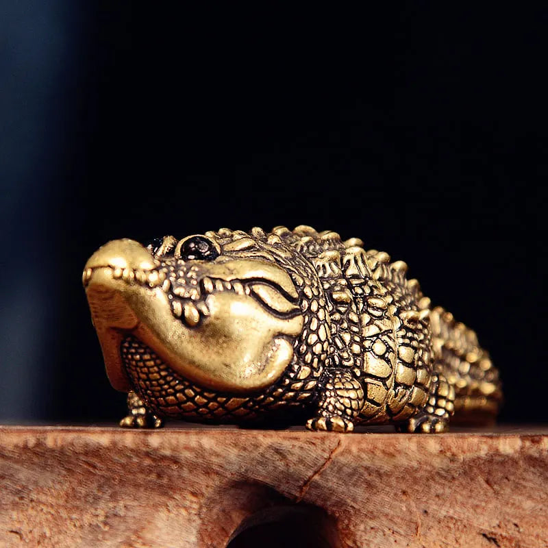 🔥LAST DAY 49% OFF - ✨Cute Fat Copper Alligator Statue
