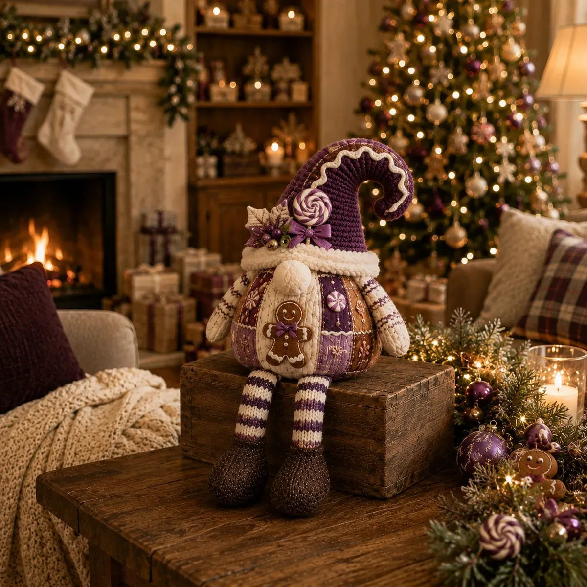 🎉🎄Beginner-Friendly DIY Quilted Christmas Gnome Shelf Sitter Kit | Complete Kit with Coordinated Fabrics, Filling & Step-by-Step Guide Included 💕