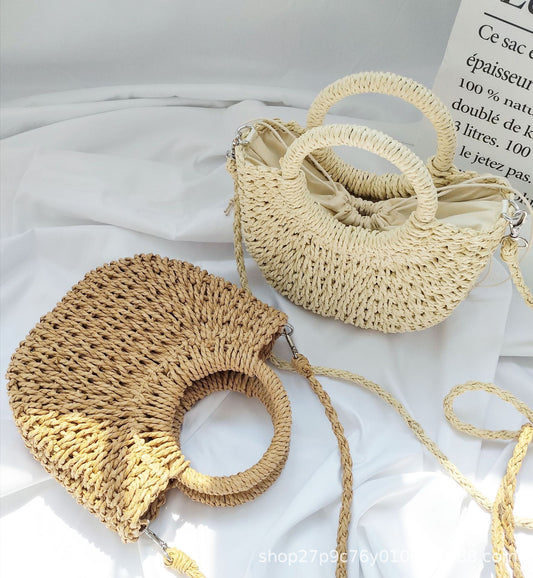 French Riviera Straw Tote – Artisan Woven Summer Elegance