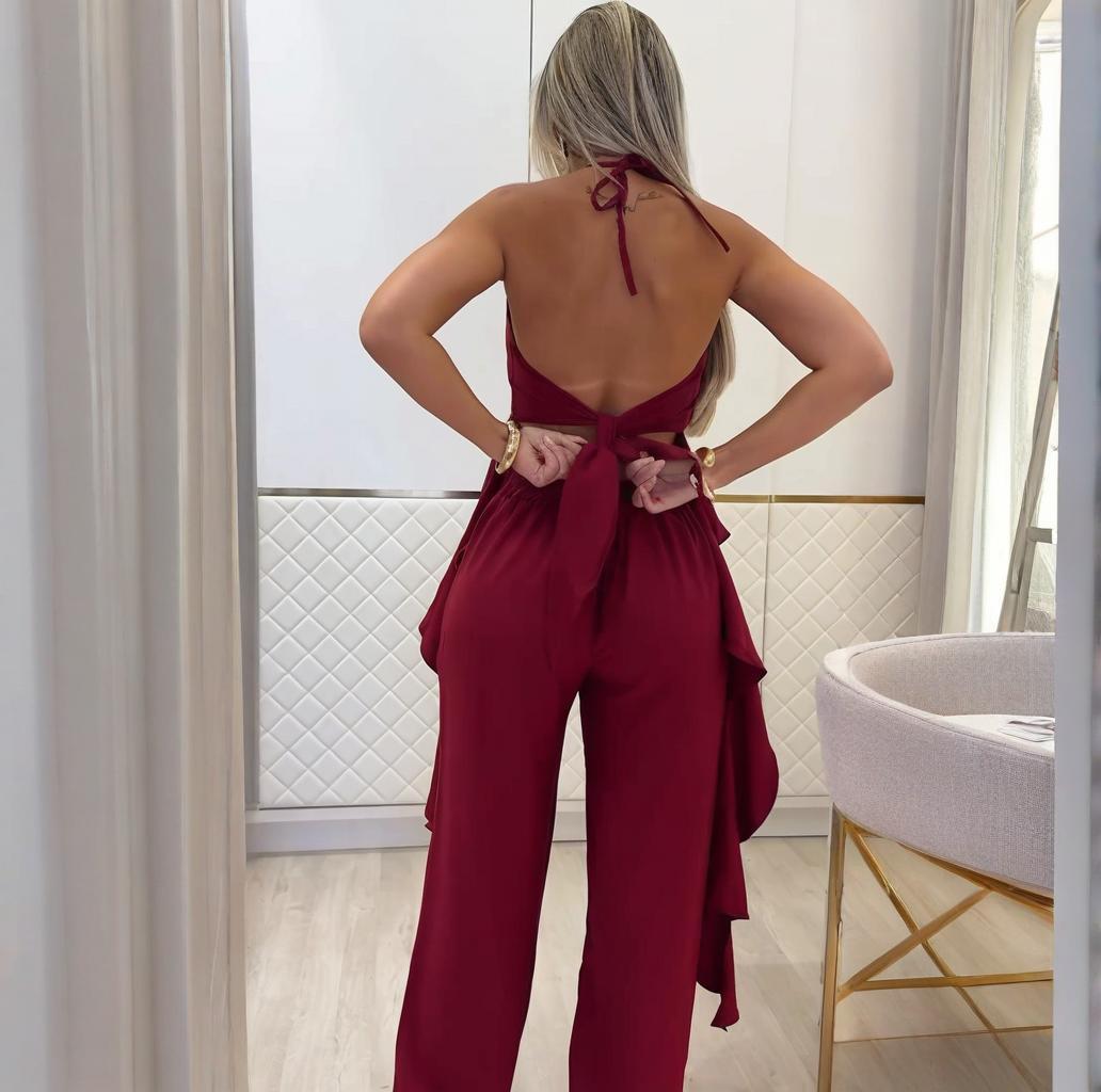 🦋Women's Backless Top & Loose Wide Leg Pants Set(FREE SHIPPING)