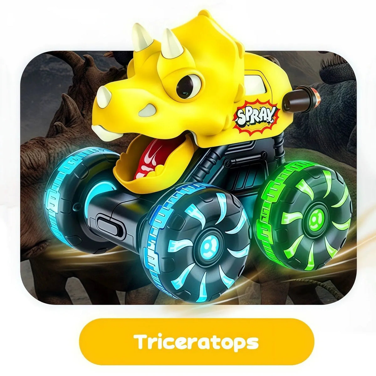 🎉🎁Dino Truck Toy with Motion Activated Light