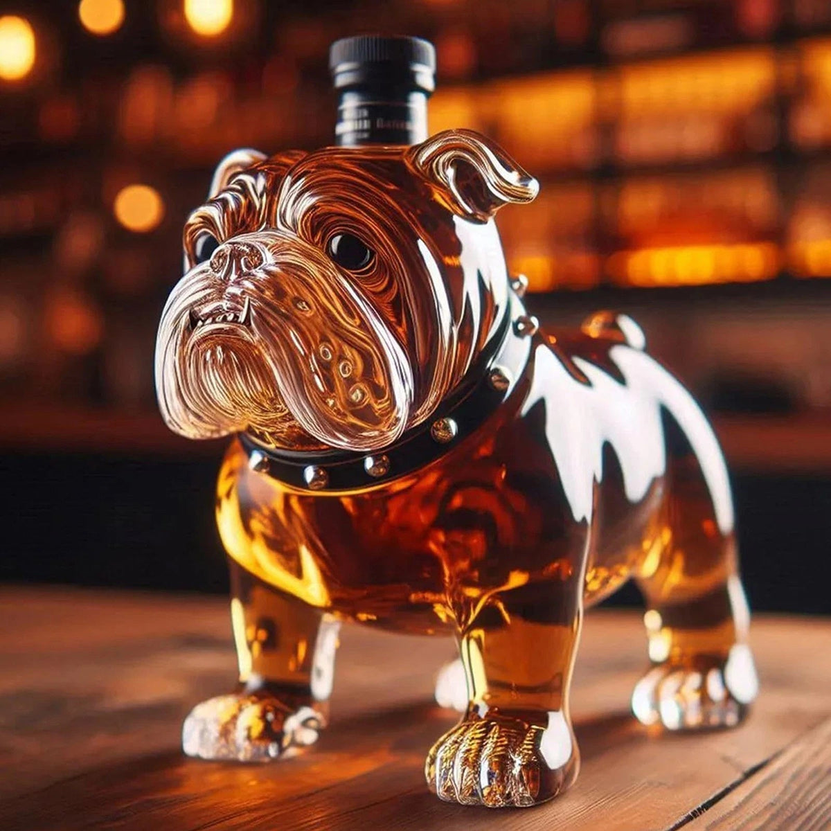 Dog Whiskey Bottle
