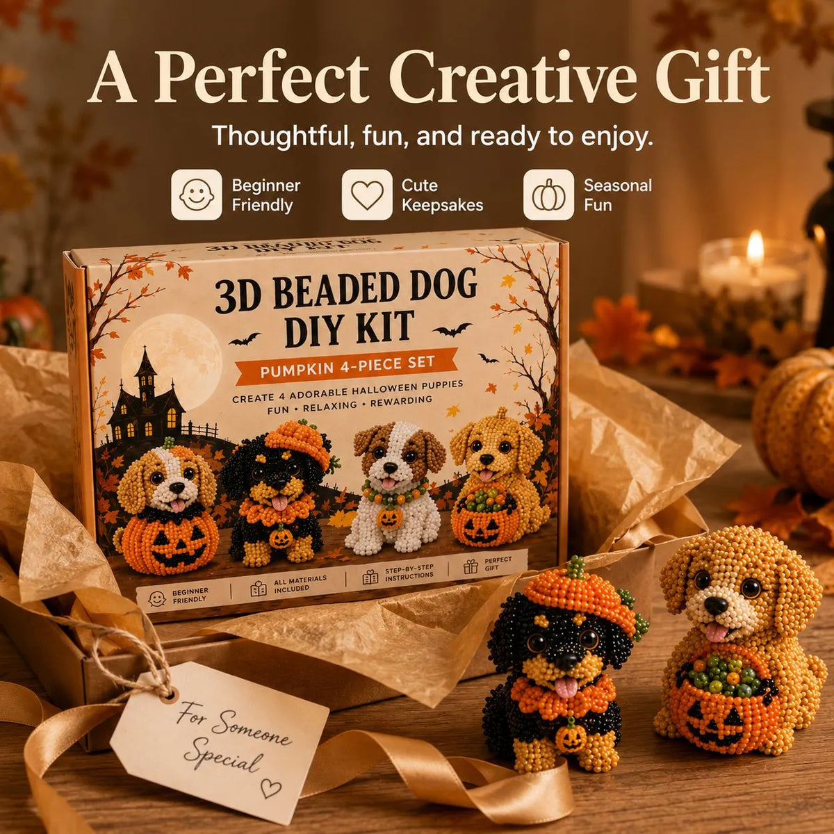 🔥Last Day 49% OFF - 🎁🐶🎃🐶3D Halloween Dog DIY Art Set(📦Buy 2 Free Shipping)