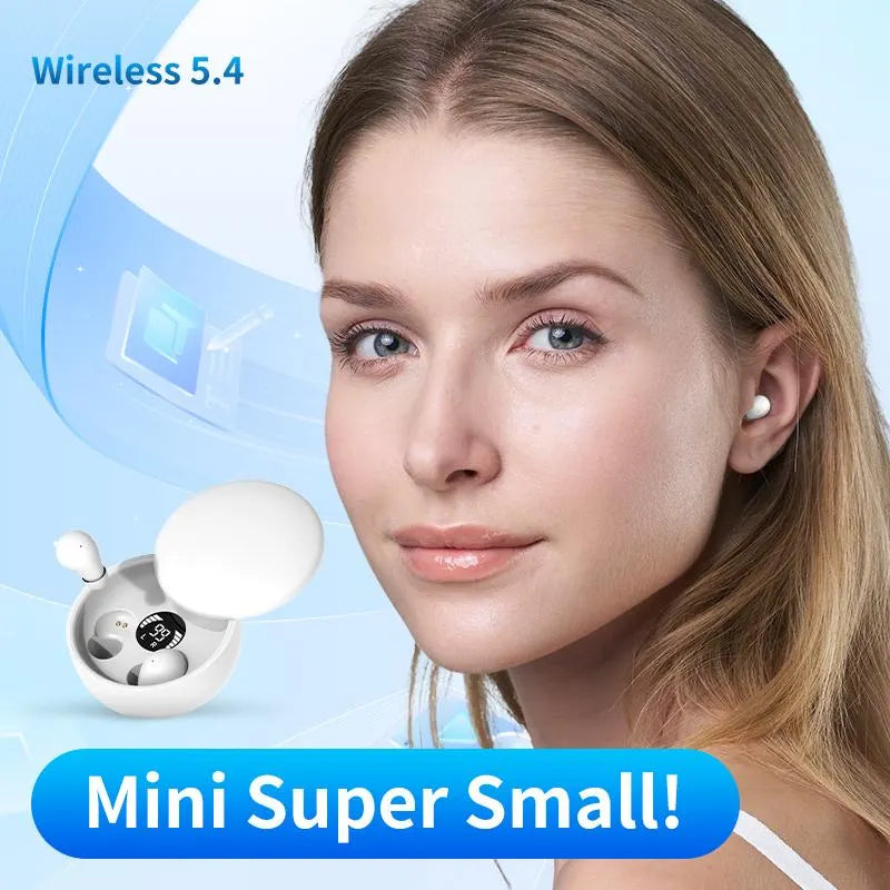 🎉Mini Invisible Headphones Bluetooth 5.4 True Wireless In-Ear Earphones