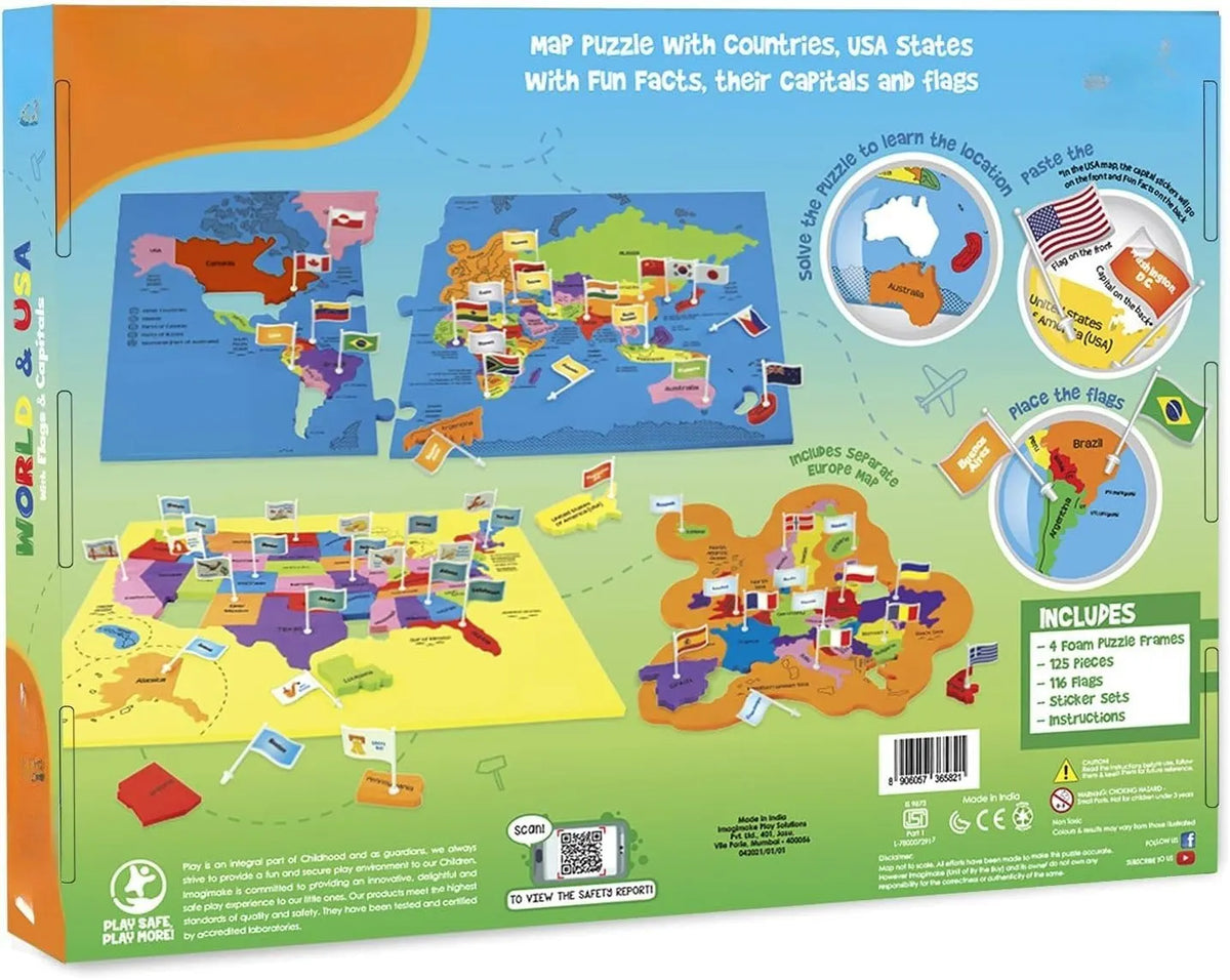 🔥HOT SALE🔥49% OFF - 🌍 World Map & USA Map Puzzle Set