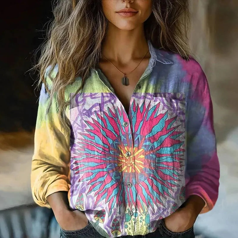 Printed Vintage Blouse