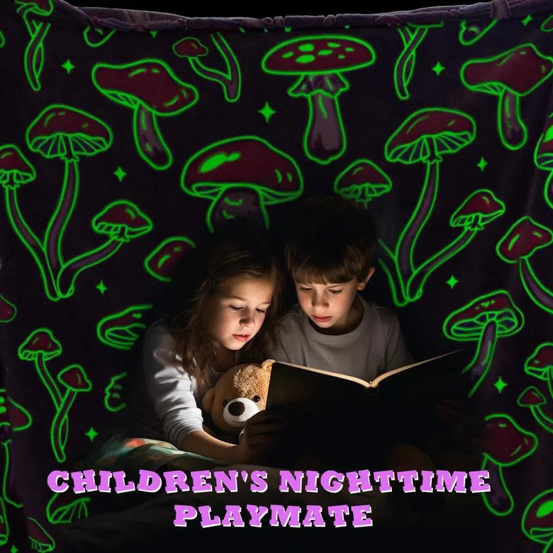 🔥Last Day 49% OFF - 🍄Glow in the Dark Cute Mushroom Blanket