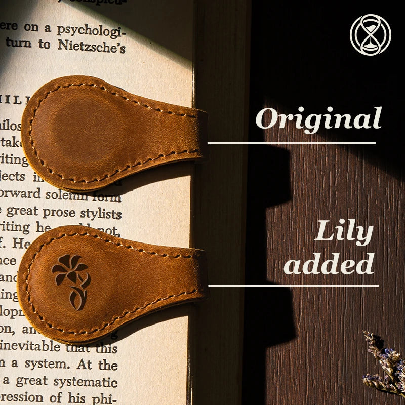 -Personalized Magnetic Leather Bookmark