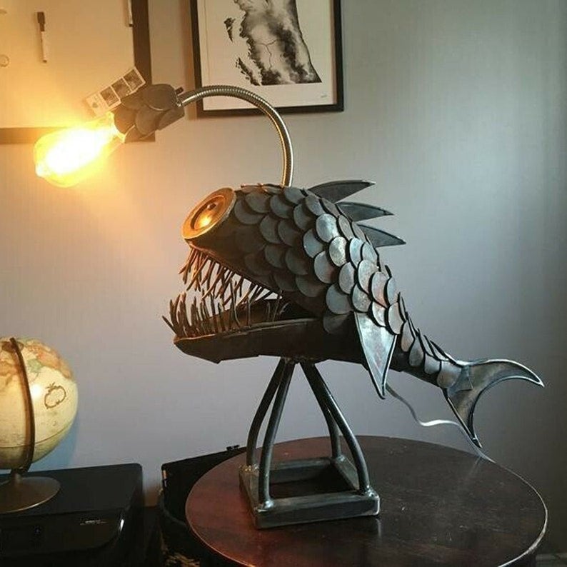 🐠Foolish Shark Night Light-Rustic Style Fish Statue Light🔥