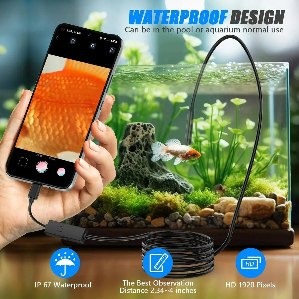 🎉🔎 Plug-and-Play Endoscope Camera - Compatible with Android & iPhone & ipad for Direct Connection