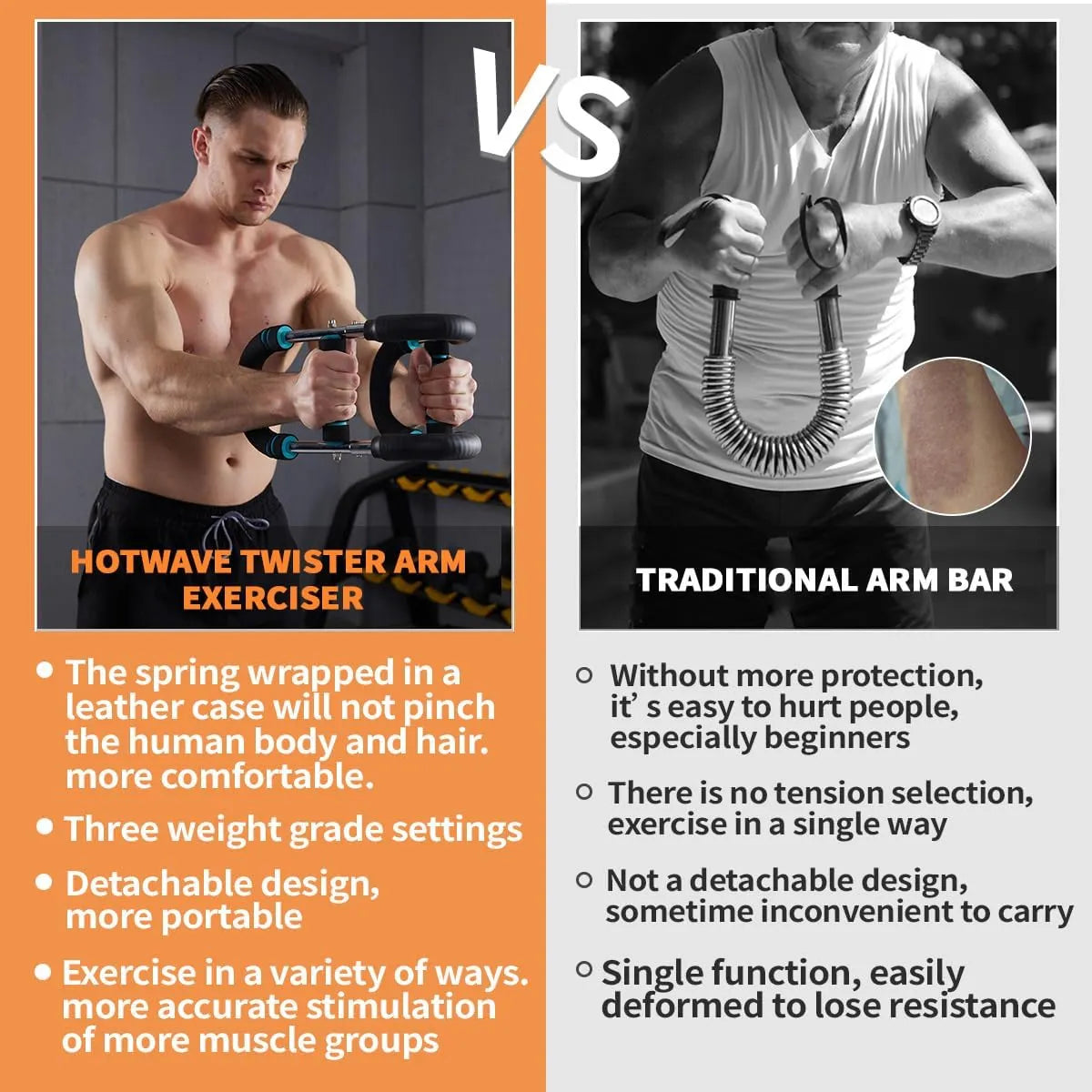 Twister Arm Exerciser - Adjustable Spring Workout Bar