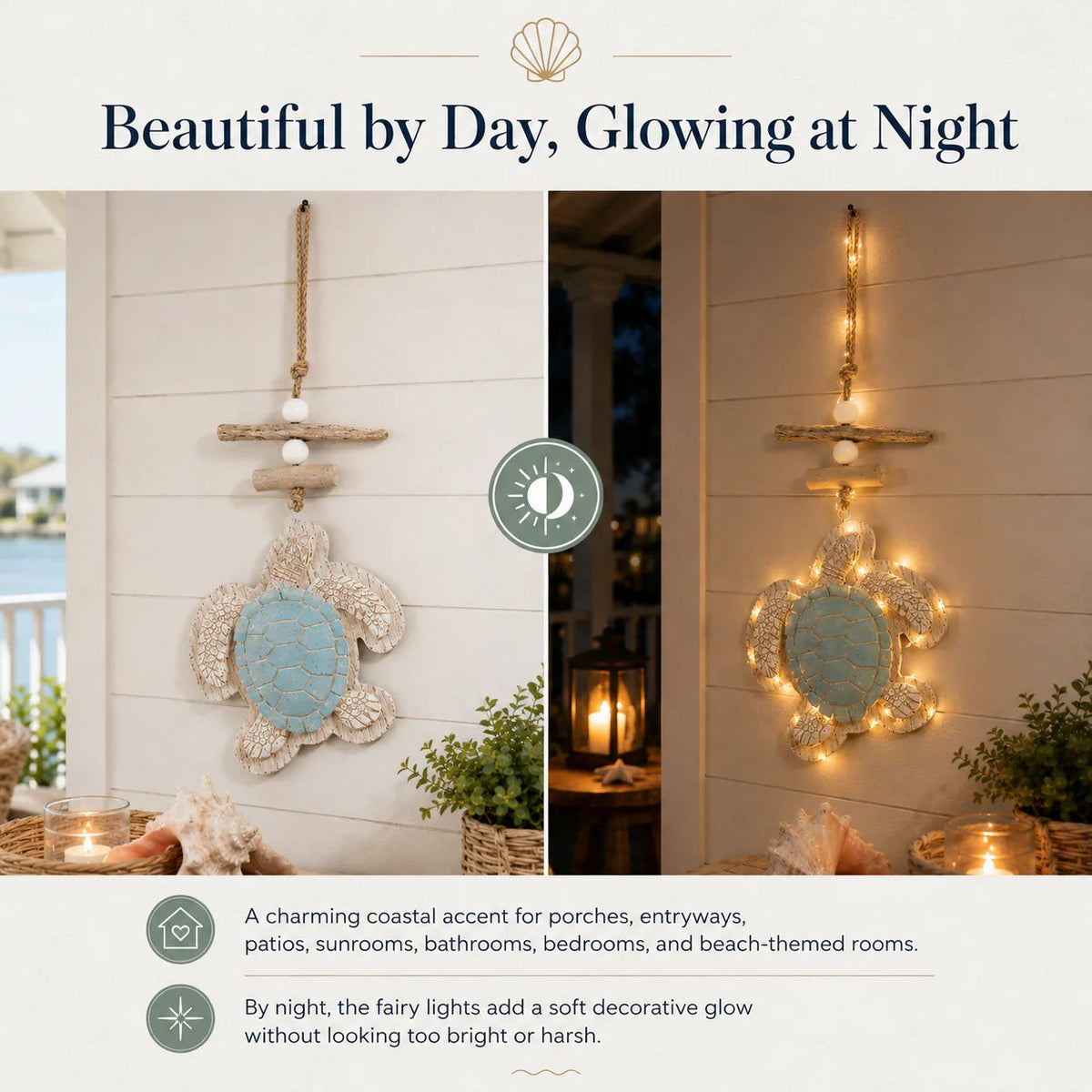 🔥HOT SALE🔥🔥Last Day 49% OFF🔥Glowing Coastal Sea Turtle Wall Art