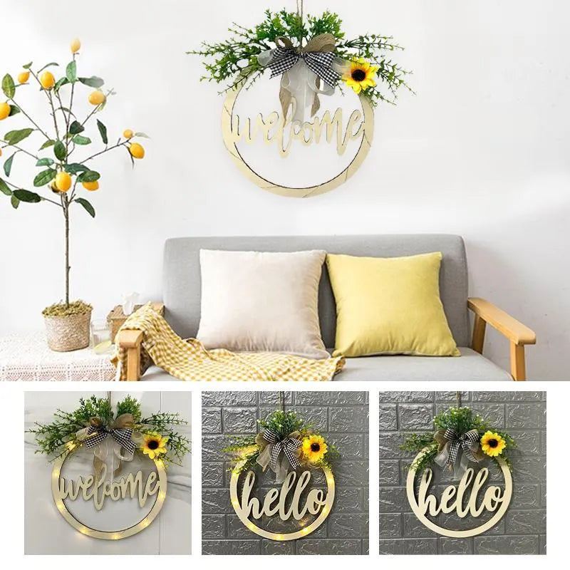 "Welcome" and "Hello" wreath--Midsummer Night💐💐