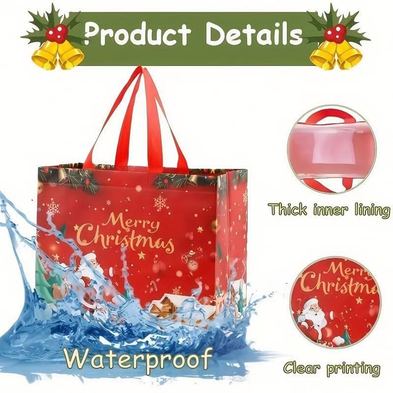 🔥HOT SALE🔥Christmas Early Discount 49% Off🔥 Christmas Gift Bags Large Reusable Tote Bags