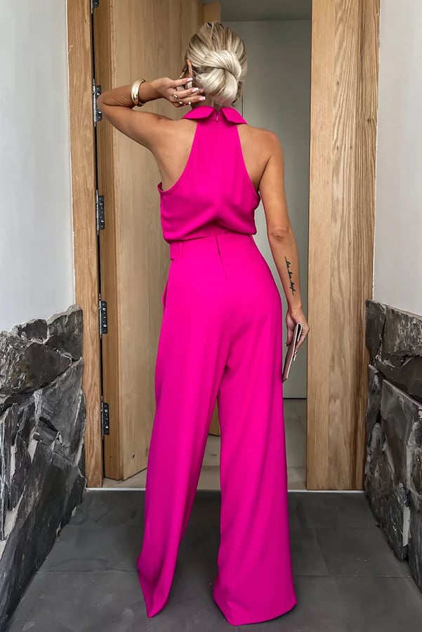 Fashionable Sleeveless Jumpsuit with Wide Legs for Women