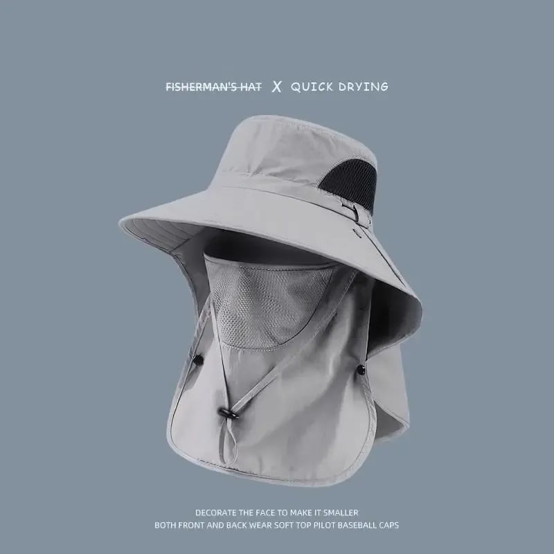 🎉🎁Buy 1 Get 1 Free - Spring/Summer Fisherman's Hat Detachable Outdoor Fishing Face Covering Neck Protection
