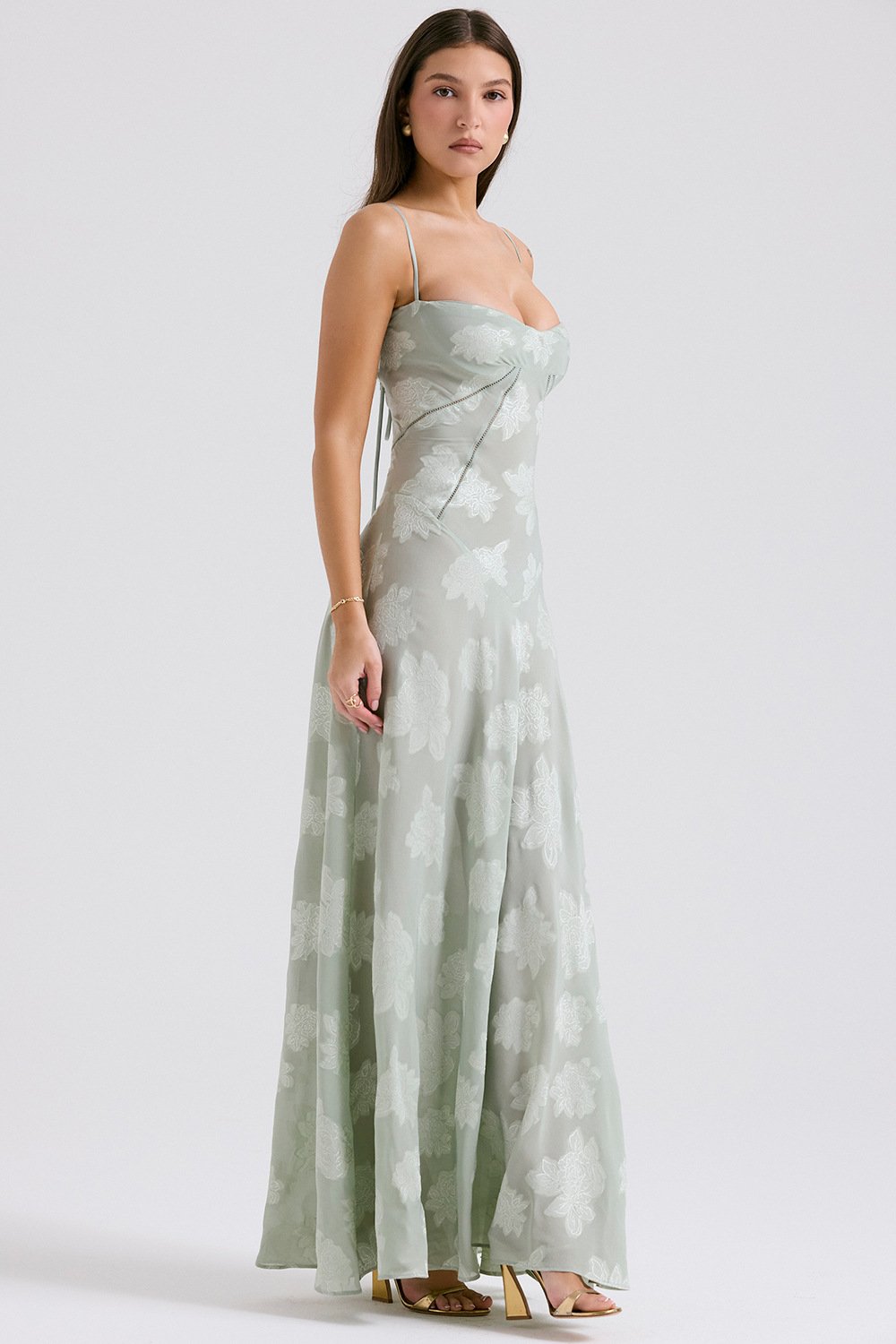 Sexy sleeveless lace camisole backless dress