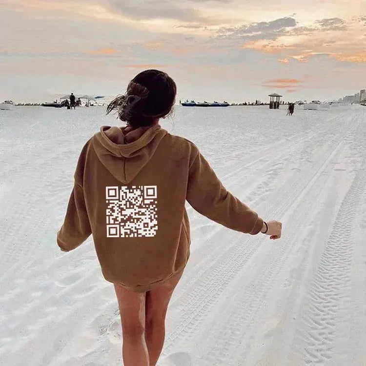 Funny FU QR Code Hoodie