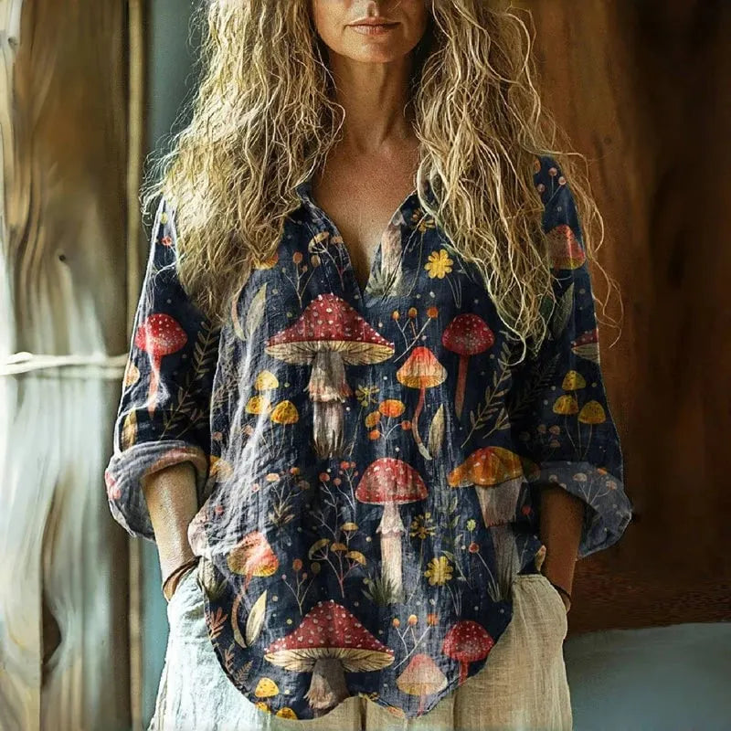 Printed Vintage Blouse