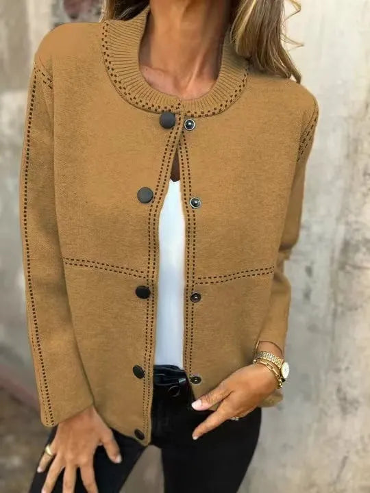 Classic Knit Bomber Cardigan Jacket