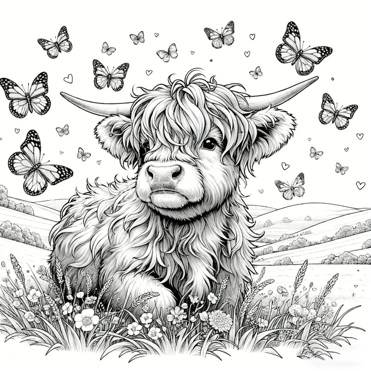 🔥Last Day 49% Off🐮Highland Cow Coloring Book
