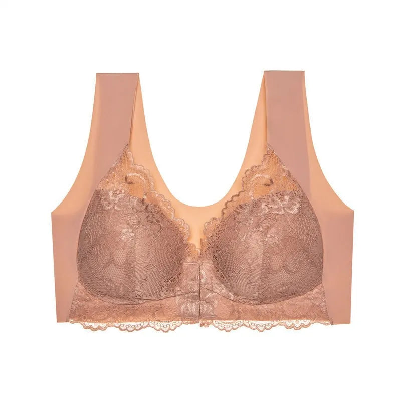 Front Closure Wireless Push Up Bra