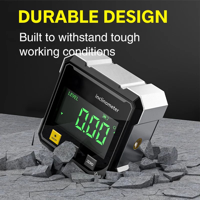 🔥HOT SALE🔥4-Side Magnetic Digital Angle Gauge with Laser