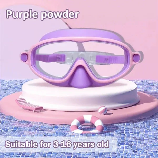 🏊‍♀️ Buy 1 Get 1 Free🏊‍♀️-2026 HD children's large frame waterproof and anti-fog swimming goggles