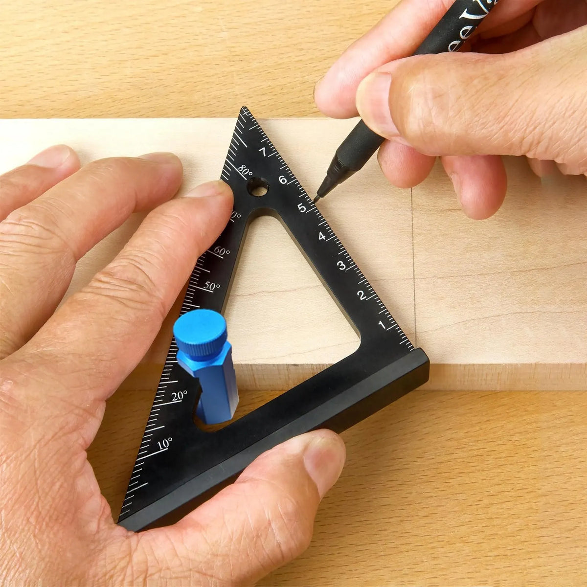🎉 Tall Stair Gauges for Framing Square – Hexagonal Stable Lock with Holder & Hook for Carpentry & Circular Saw