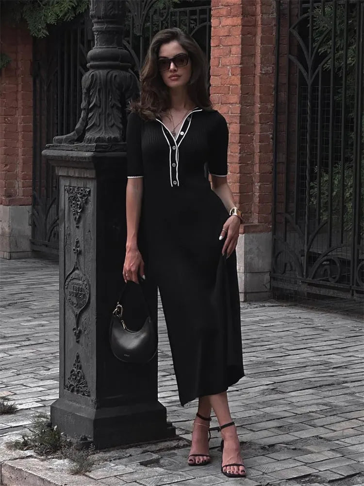 Single Breasted Knit Dress