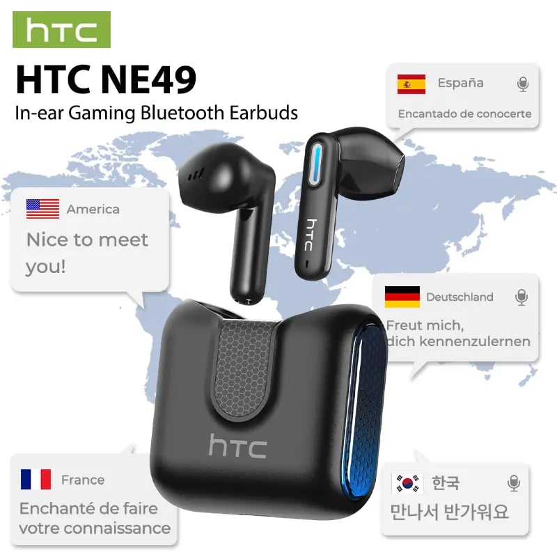 🎉 NE49 Wireless Translation Earbuds Bluetooth 6.0 Gaming Headsets High Fidelity IPX5 Waterproof