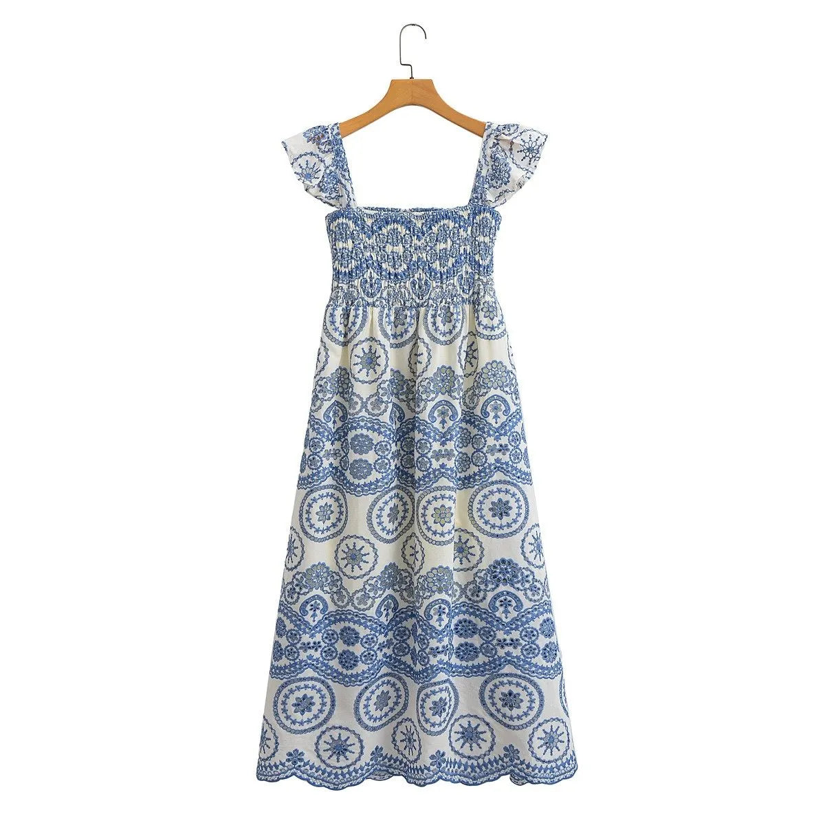Eyelet Midi Dress