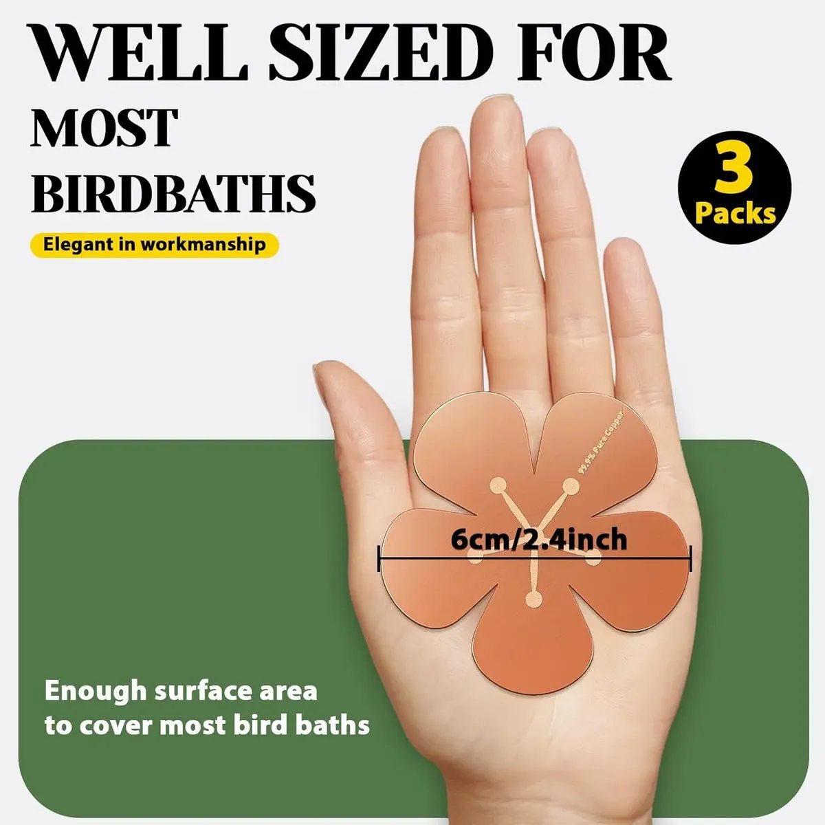 🔥HOT SALE🔥3Pcs Bird Bath Copper Purification Disk