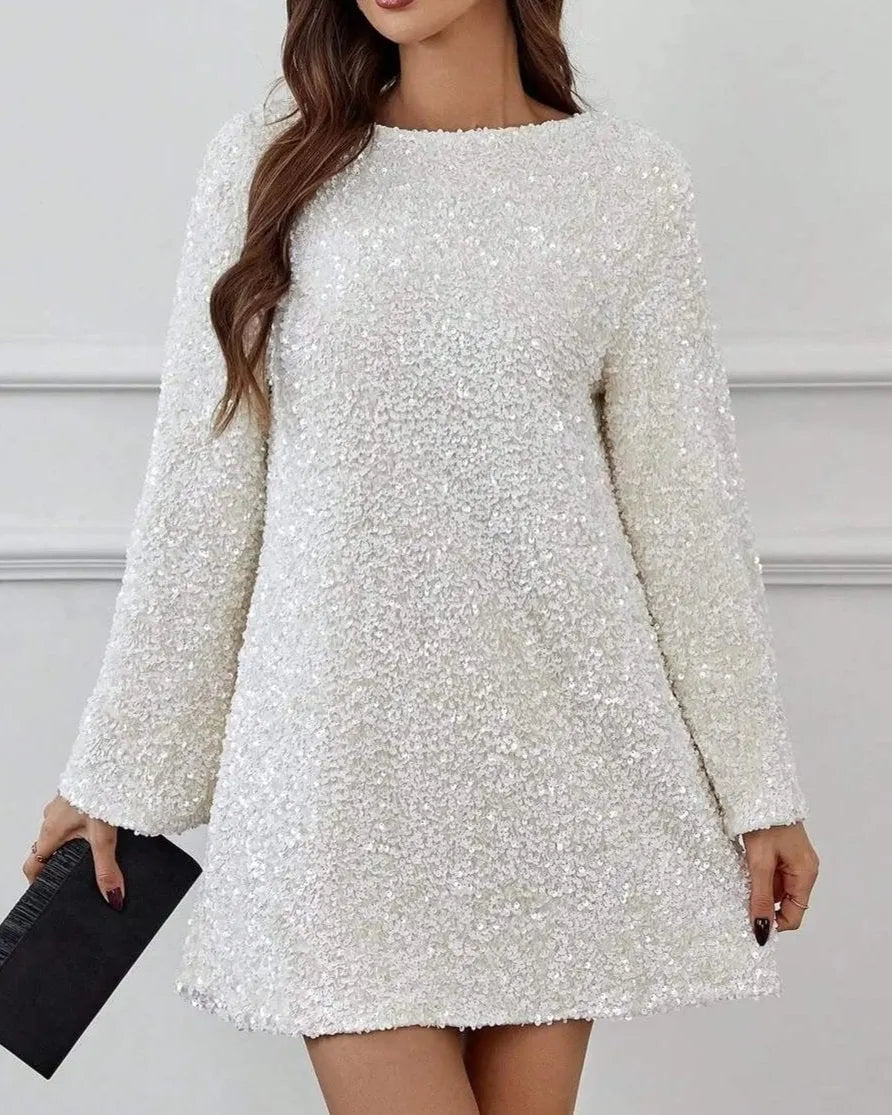 Sequin Bow Party Dress