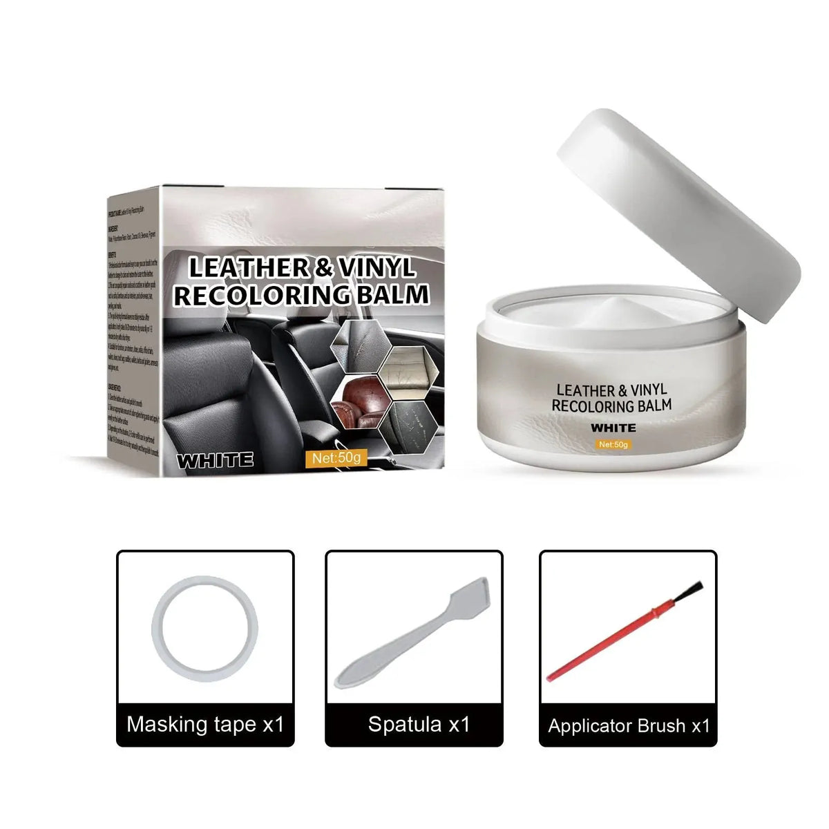 🔥HOT SALE🔥Leather & Vinyl Recoloring Balm Kit – Restore Faded Seats, Sofas & Shoes