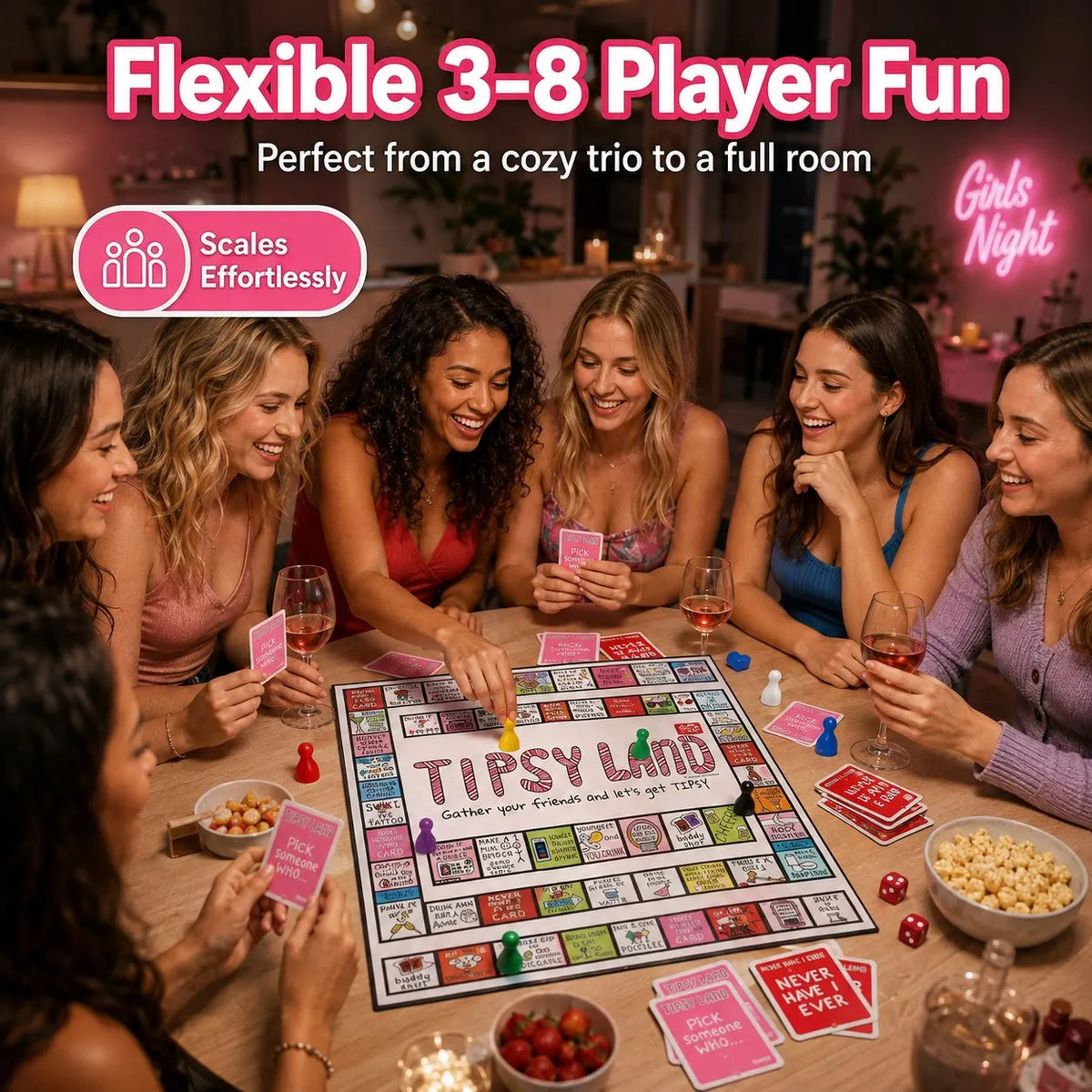 🎉🔥Tipsy Land Adult Drinking Board Game