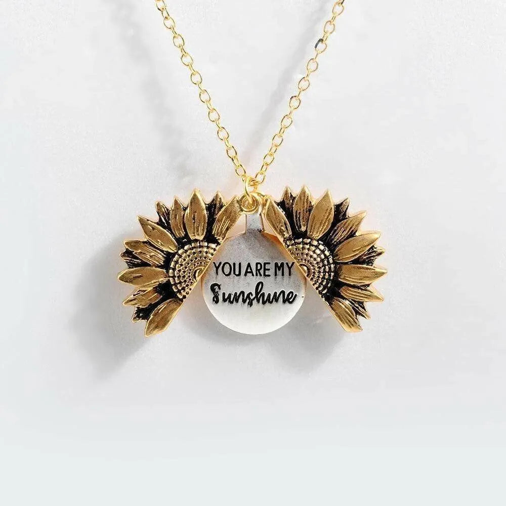 🔥Sunflower Necklace(Double-sided engraving)