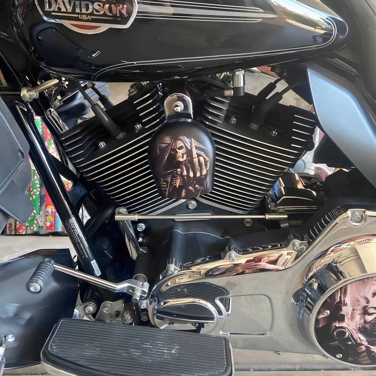Harley  Custom Made COWBELL HORN COVER