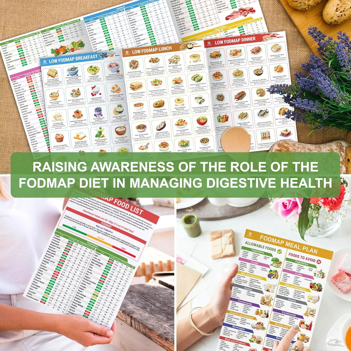 🔥Last Day 50% OFF -🥗Set of 2 Fodmap Chart📘IBS Symptom Relief Food List
