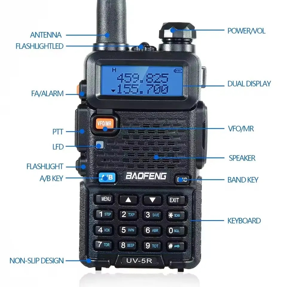 🔥Last 4 hours Sale: Save 50% -UV-5R Ham Radio Long Range